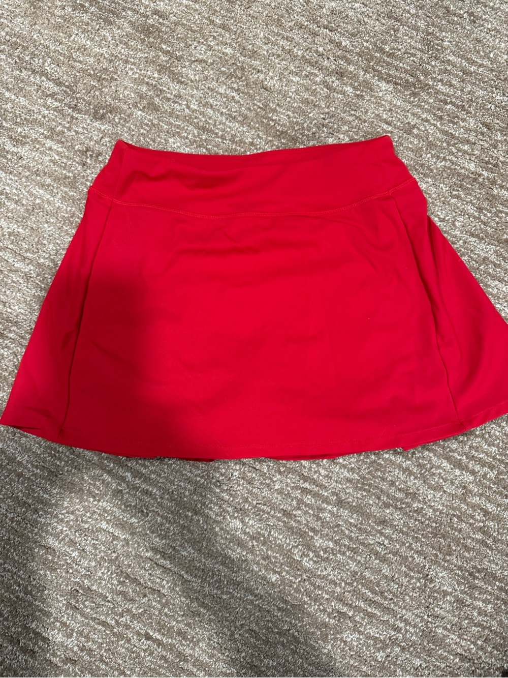 Amazon Red Athletic Skort with Flared Hem